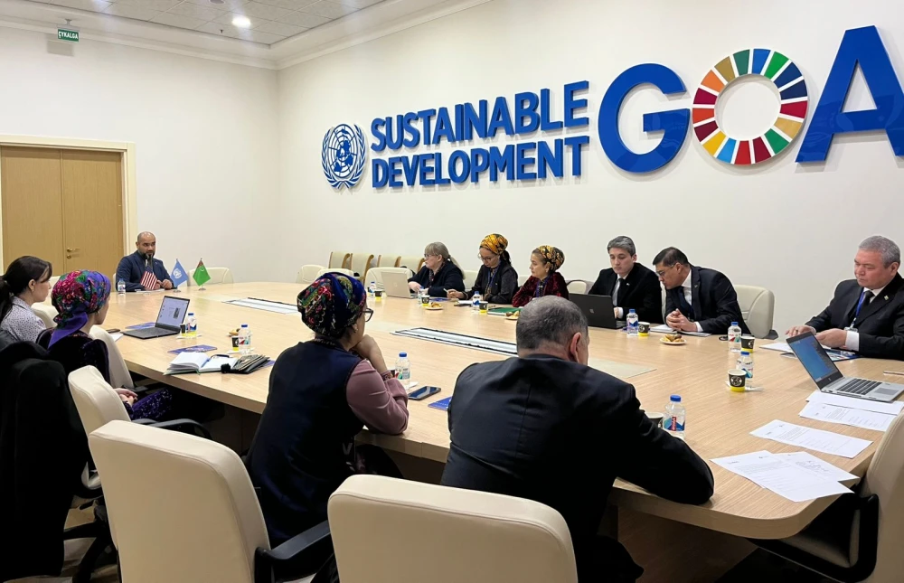 HOLDING A MEETING ON COMBATING TERRORISM AND HUMAN TRAFFICKING